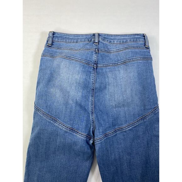 ASOS Jeans Women's 28x36 Tall Blue Light Wash High Rise Flare Jeans - Picture 7 of 10